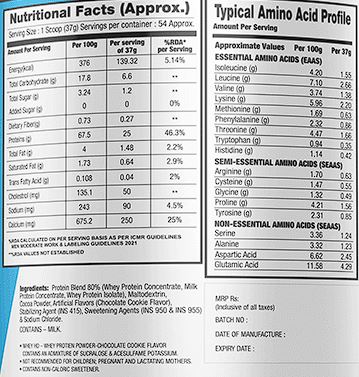 bpi whey hd supplement facts