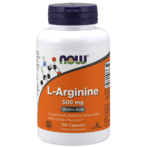 Now L Arginine 500mg – 100 Capsules