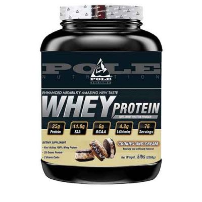 Pole Nutrition 100% Whey Protein Powder, 5Lbs