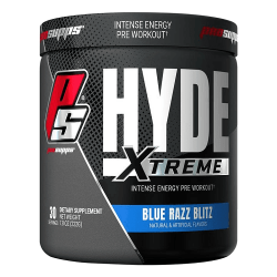 pro supps hyde xtreme pre workout 30 servings blue raz 162211090193387