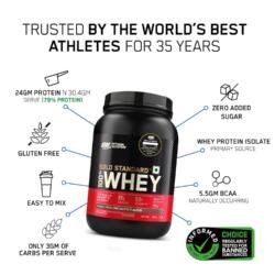 ON (Optimum Nutrition) Gold Standard 100% Whey - 2 Lb/0.91 Kg - Image 3