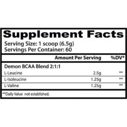 Insane-Labz-Demon-Bcaa-60-Servings facts