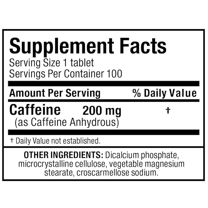 allmax caffeine 200mg facts
