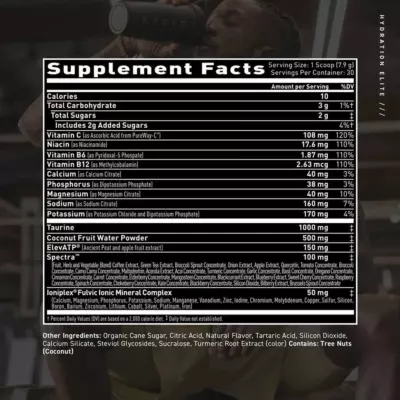 Kaged Muscle Elite Series Hydration 237g facts