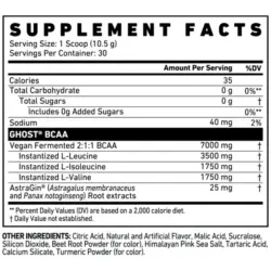 Ghost BCAA Powder facts