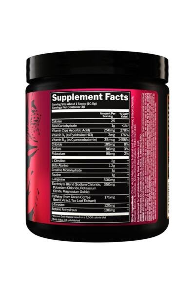 Rule 1 R1 Roar - Pre-Workout Powder with Creatine, Beta-Alanine, Citrulline, Electrolytes & Caffeine (30 Servings, Fruit Punch)