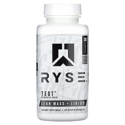 RYSE, Test, Lean Mass + Libido, 120 Gelatin Capsules RYSE, Test, Lean Mass + Libido, 120 Gelatin Capsules