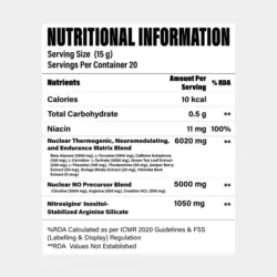 Gainz4ever Nuclear Fat Burning Pre Workout - 300 Grams/20 Servings - Image 3